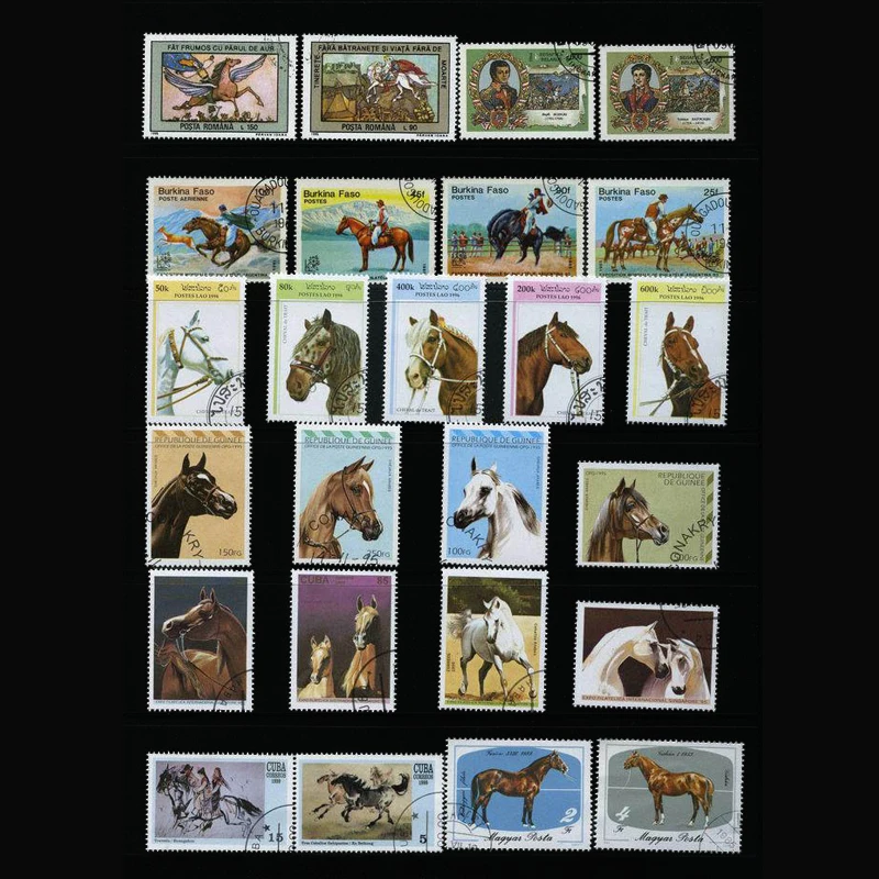 Collectible Vintage Postage Stamps - Postzegels 50 verschillende paarden Vintage postzegels