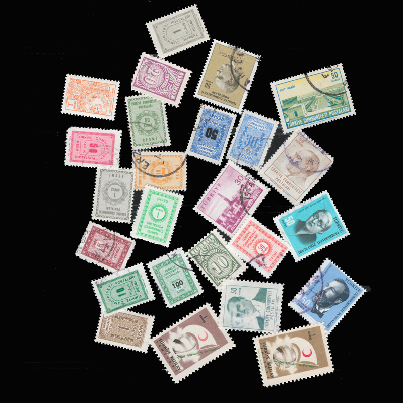 Collectible Vintage Postage Stamps - 20 stuks/lot oude Turkse postzegels, nieuw