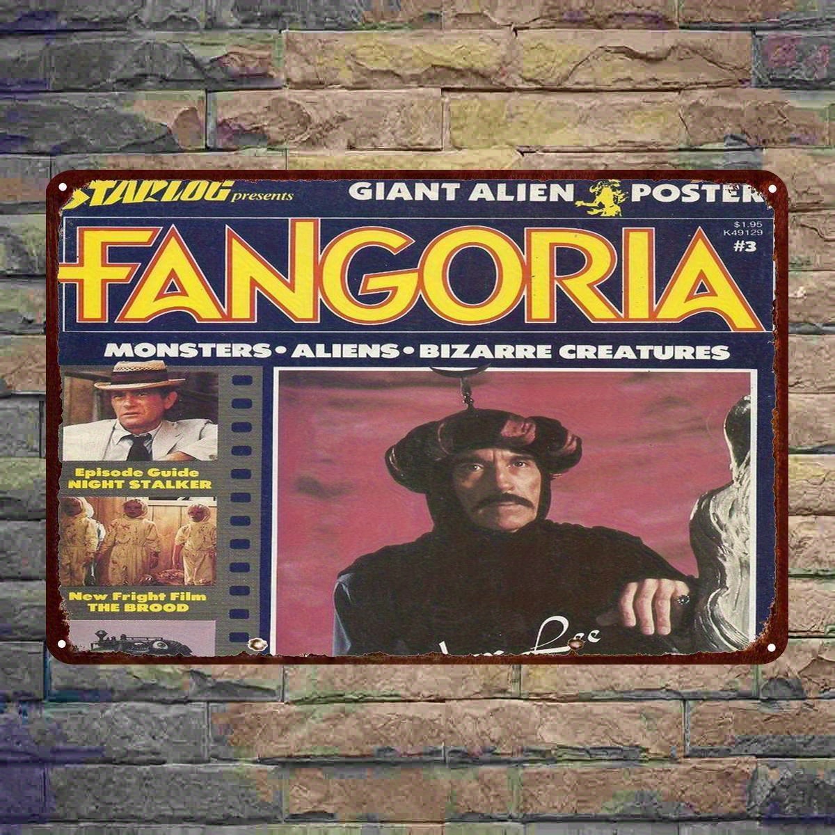Vintage Collectible Tins - Vintage Fangoria Magazine Cover Tin Sign