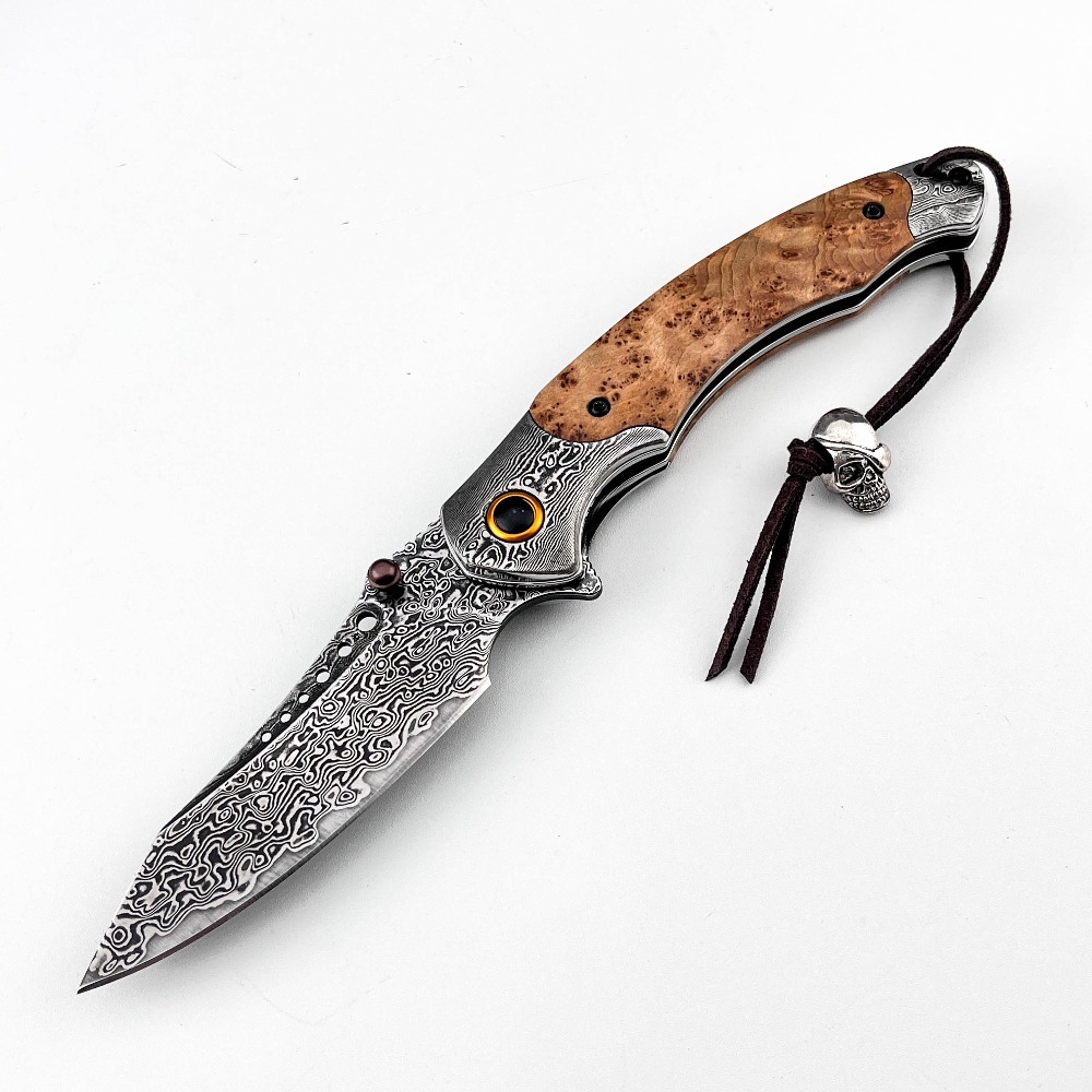 Vintage Collectible Knives - Hoogwaardig damastpatroon vouwmes vintage decoratief verzamelmes