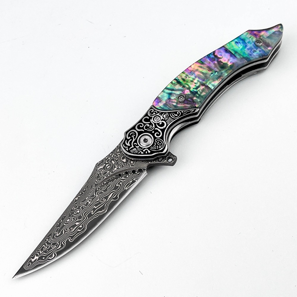 Vintage Collectible Knives - Nieuw vintage Damascus patroon vouwmes met