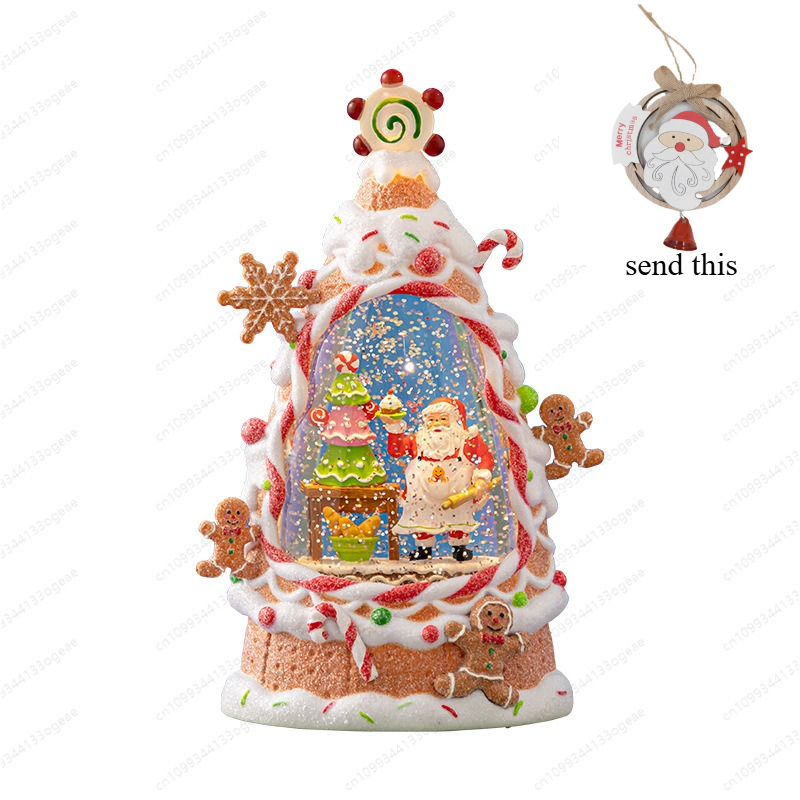 Vintage Collectible Santa - Vintage stijl kerstlantaarn decor, geanimeerde kerstman