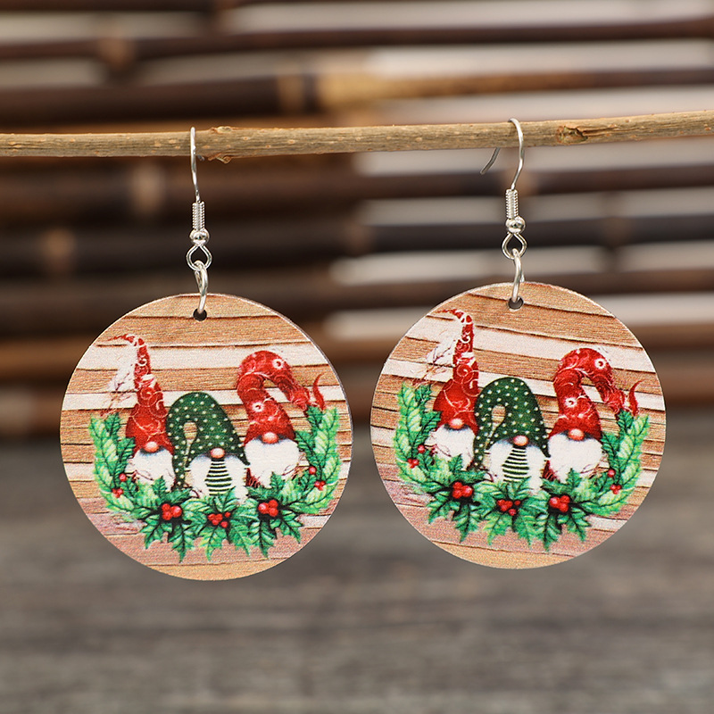 Vintage Collectible Santa - Nieuwe vintage houten kerstcollectie kerstman hanger