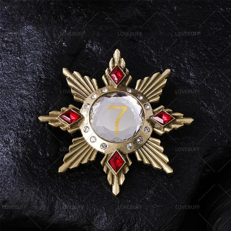 Gouden stervormige nummer 7 br - Vintage Collectible Clothing recensie en prijs