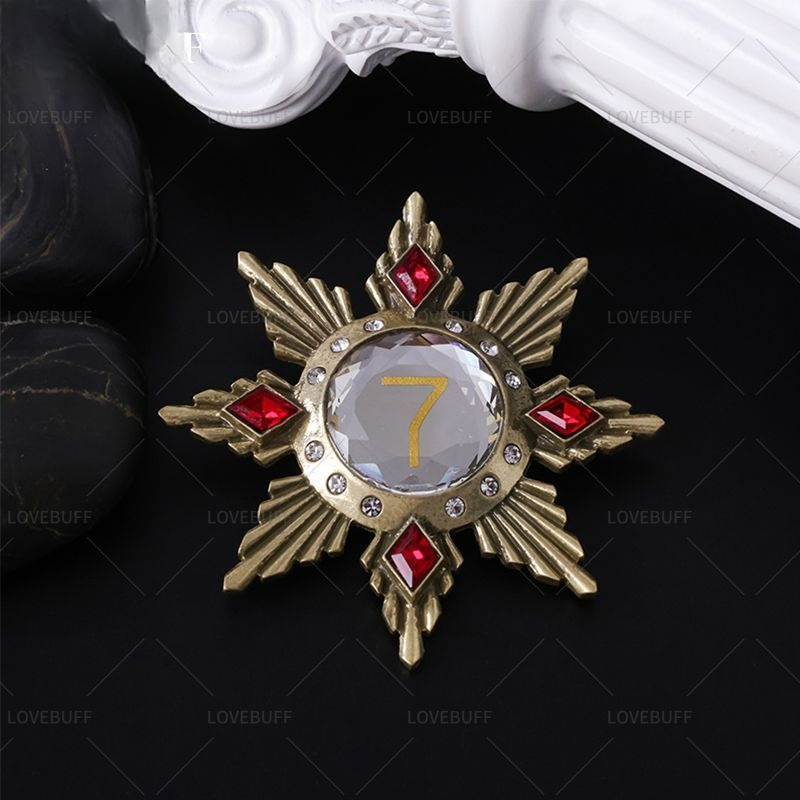 Gouden stervormige nummer 7 br - Vintage Collectible Clothing recensie en prijs