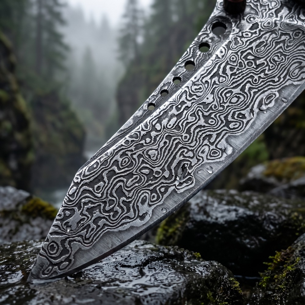 Hoogwaardig damastpatroon vouw - Vintage Collectible Knives recensie en prijs