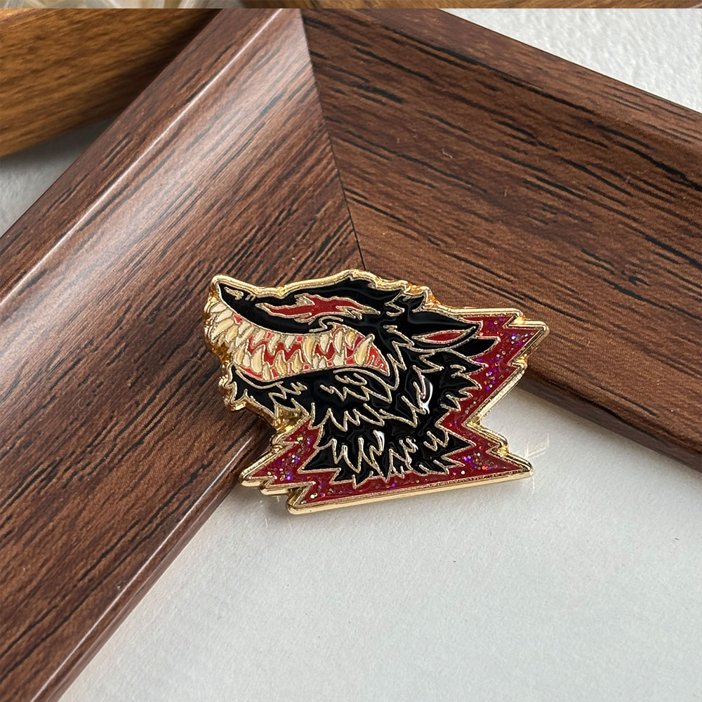 Fanged Wolf metalen broche, Da - Vintage Collectible Clothing recensie en prijs