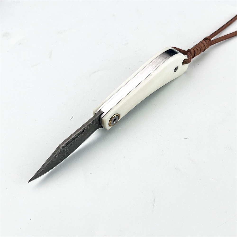Compact vintage EDC Damascus v - Vintage Collectible Knives recensie en prijs
