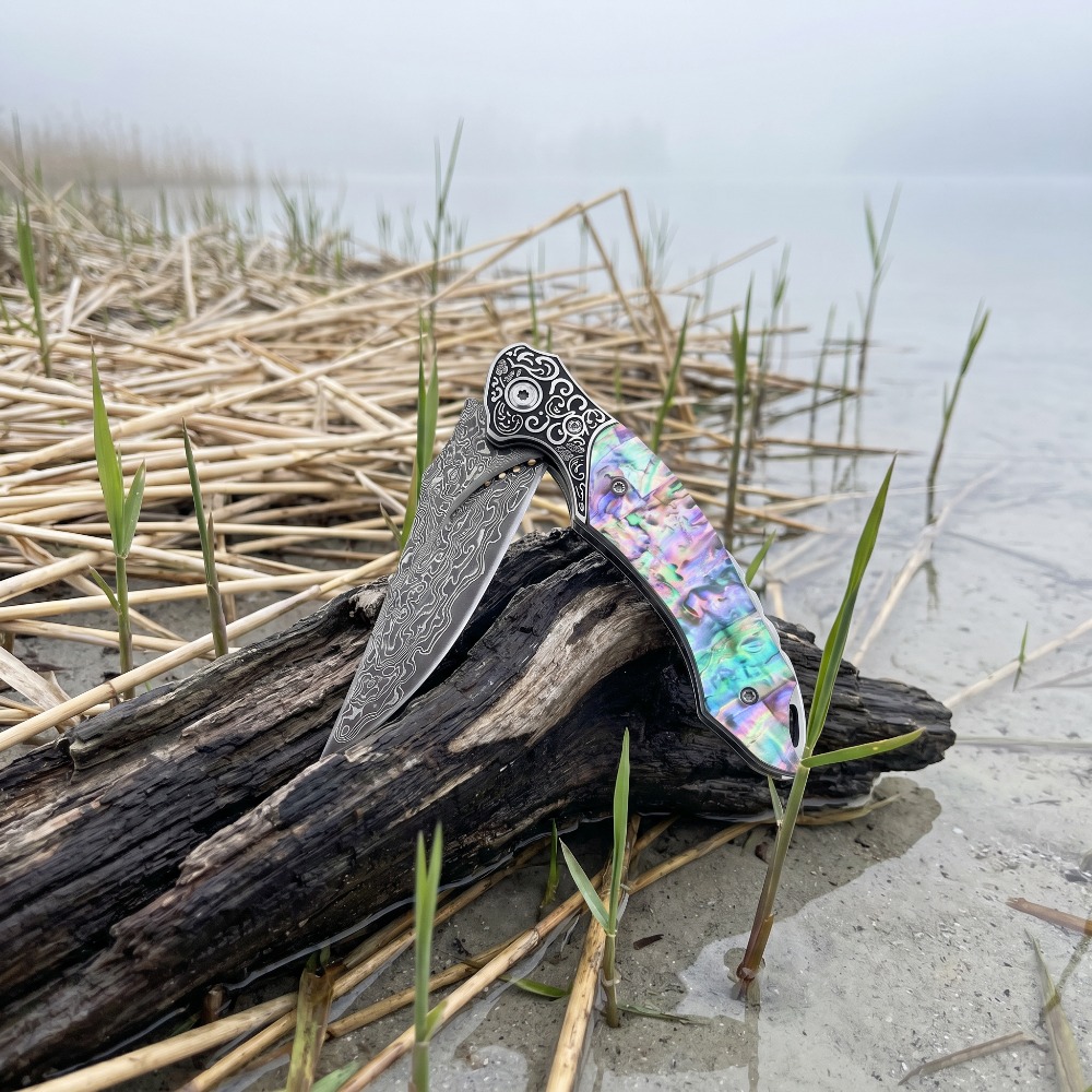 Nieuw vintage Damascus patroon - Vintage Collectible Knives recensie en prijs