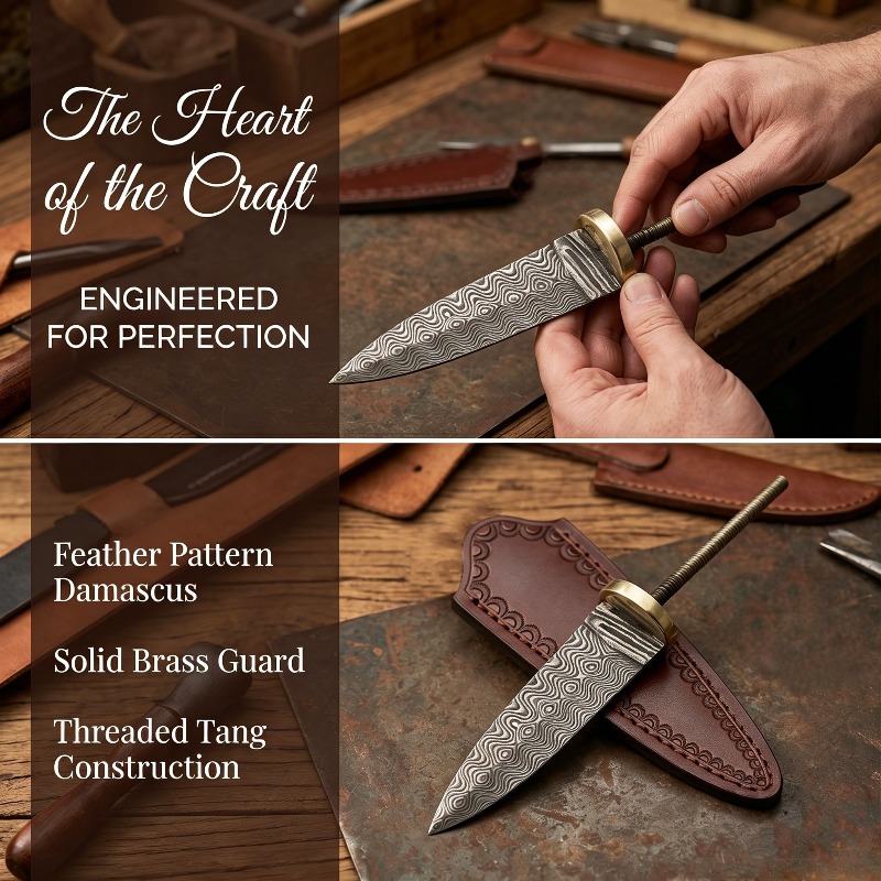 Vintage Damascus staal theemes - Vintage Collectible Knives recensie en prijs
