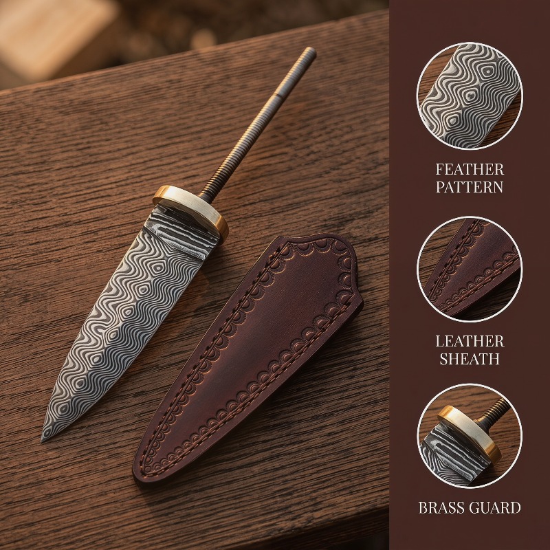 Vintage Damascus staal theemes - Vintage Collectible Knives recensie en prijs
